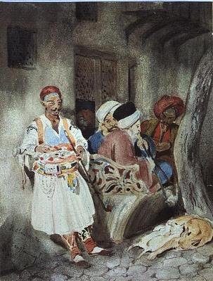 En gränd i Konstantinopel (wc på papper) av Charles Emile Callande de Champmartin