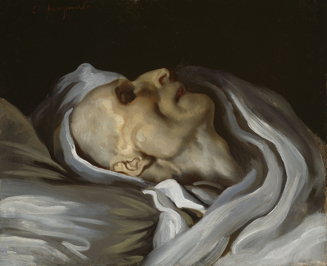 Théodore Géricault på sin dödsbädd av Charles Emile Callande de Champmartin