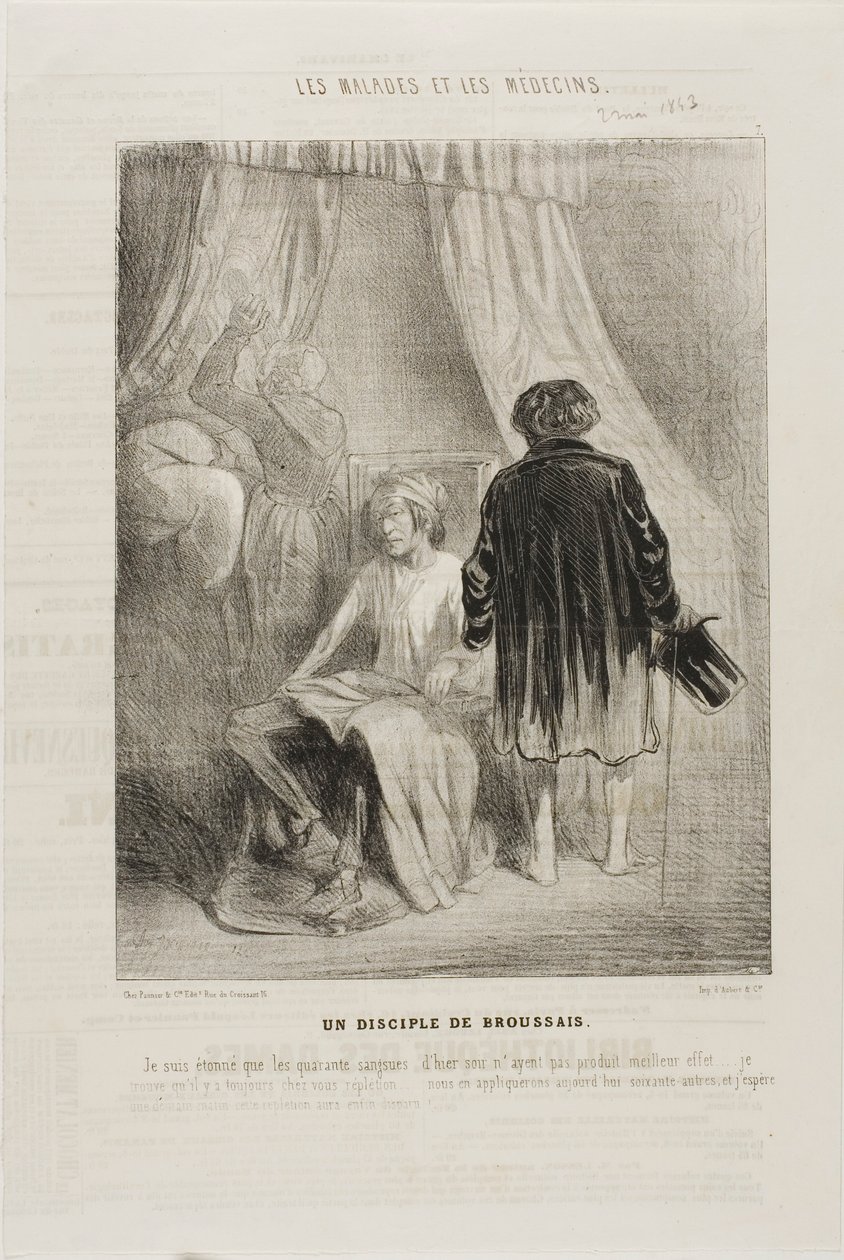 En anhängare av Broussais (skylt 7) av Charles Emile Jacque