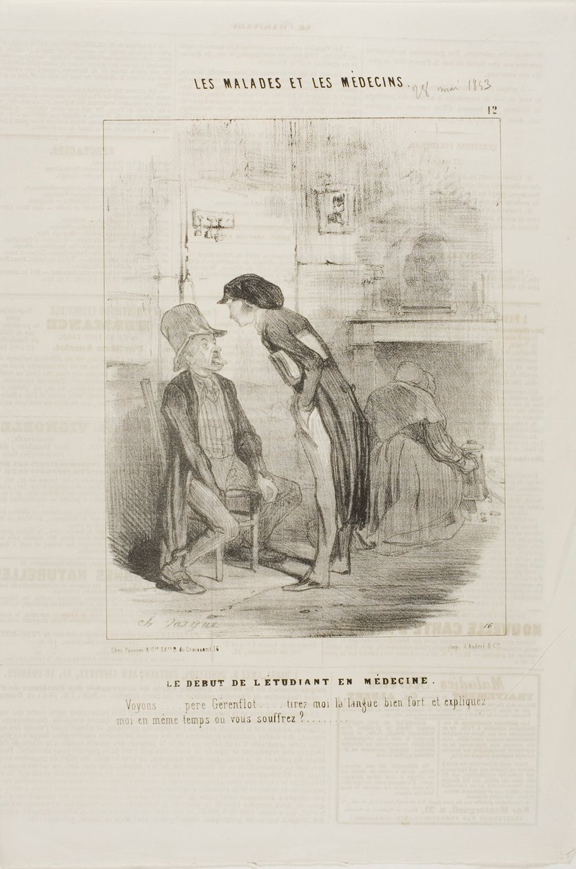 En medicinstudent som börjar (skylt 12) av Charles Emile Jacque
