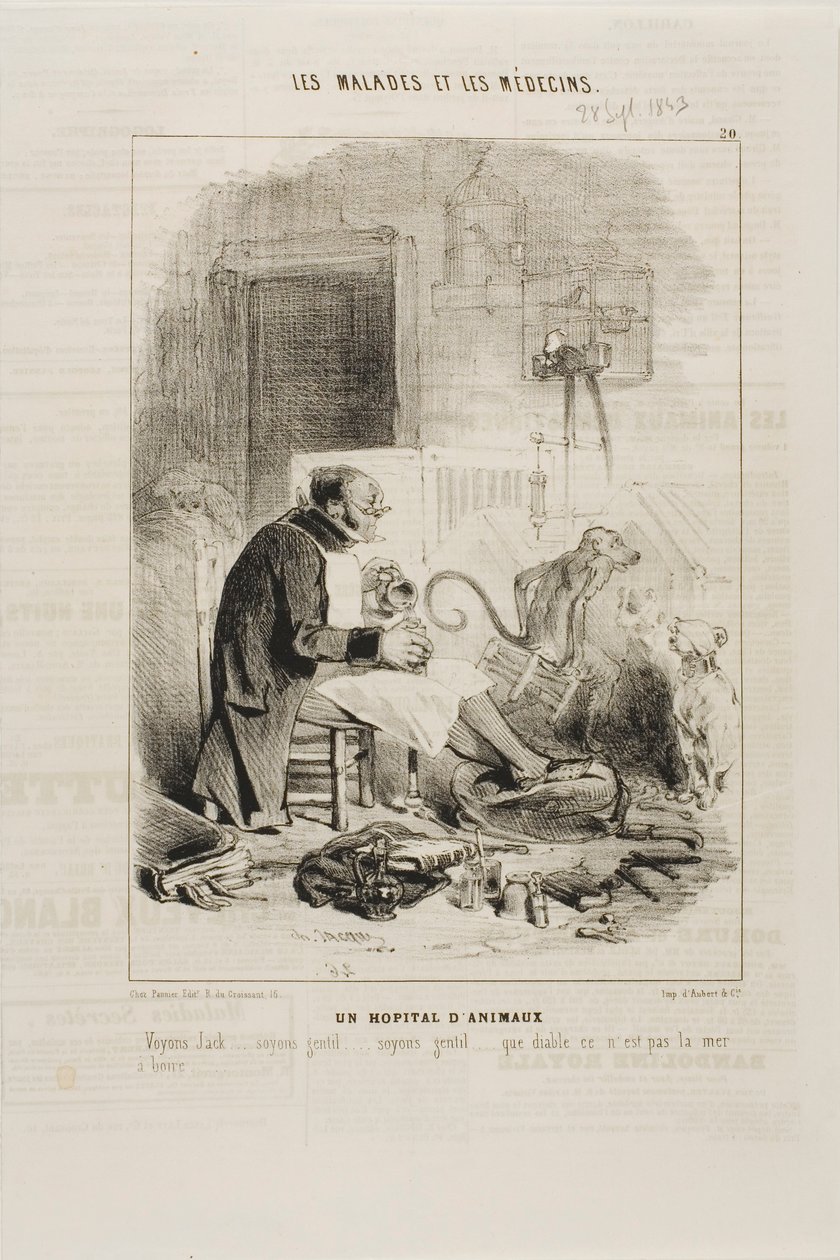 Ett djursjukhus (skylt 20) av Charles Emile Jacque