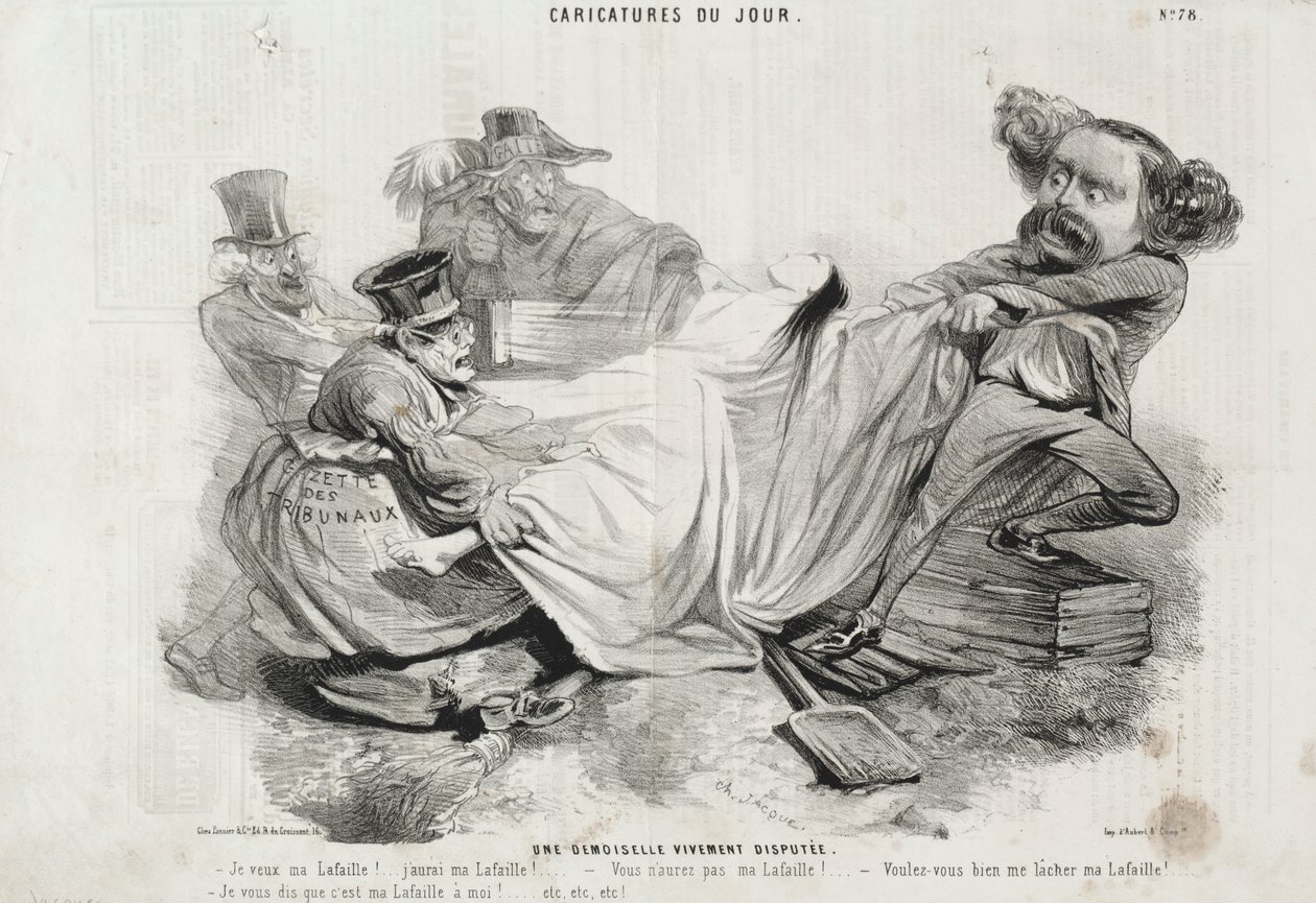 En intensivt omtvistad ung kvinna av Charles Emile Jacque