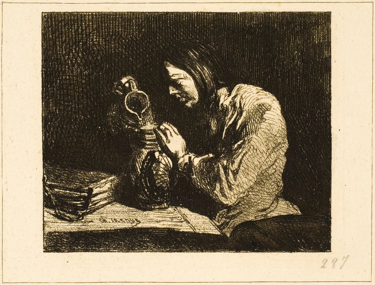 Byst av en man av Charles Emile Jacque