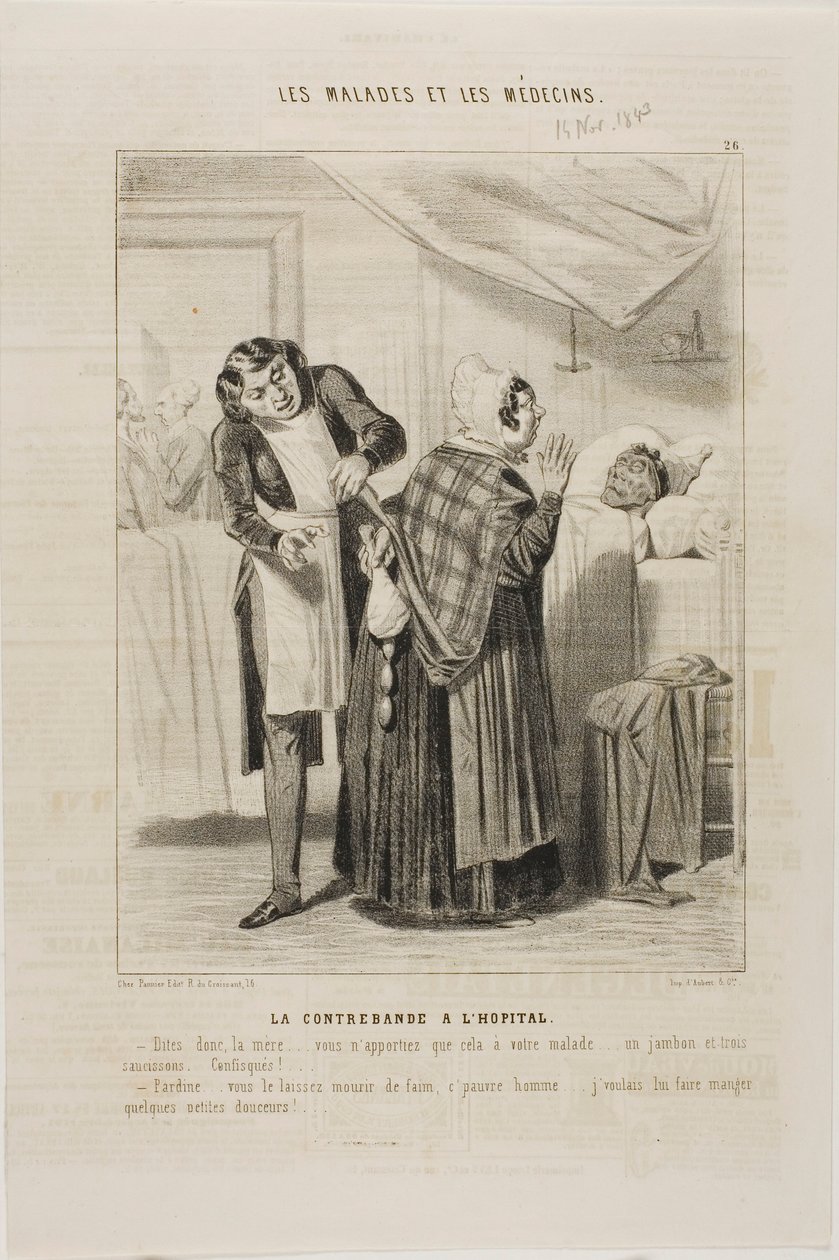 Smuggling på sjukhuset (skylt 26) av Charles Emile Jacque