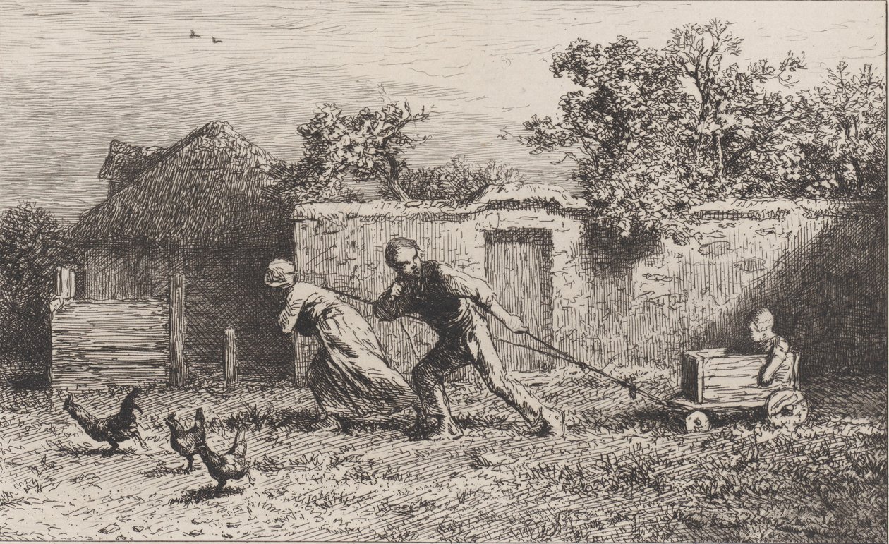 Besättning, 1865. av Charles Emile Jacque
