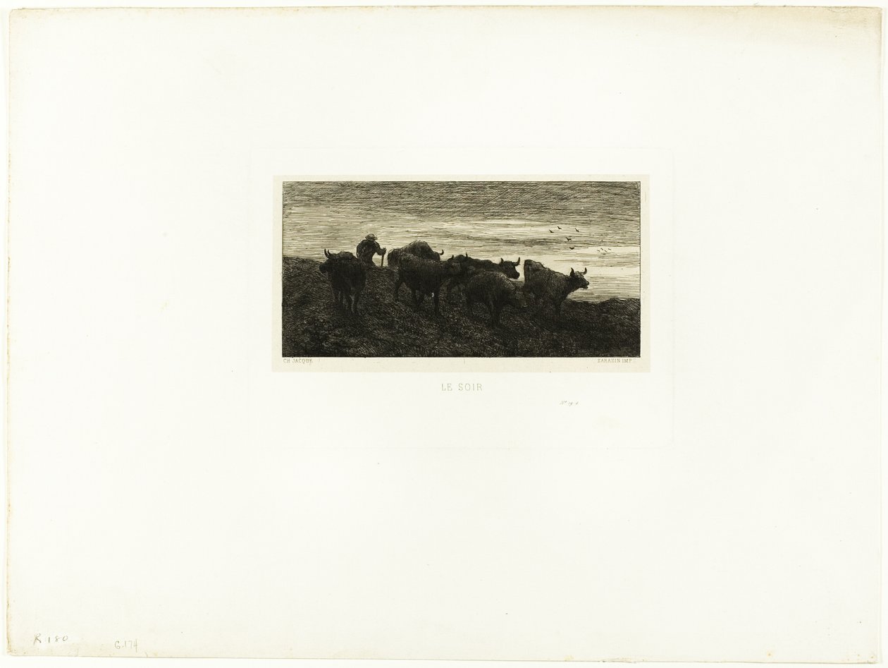 Kväll av Charles Emile Jacque