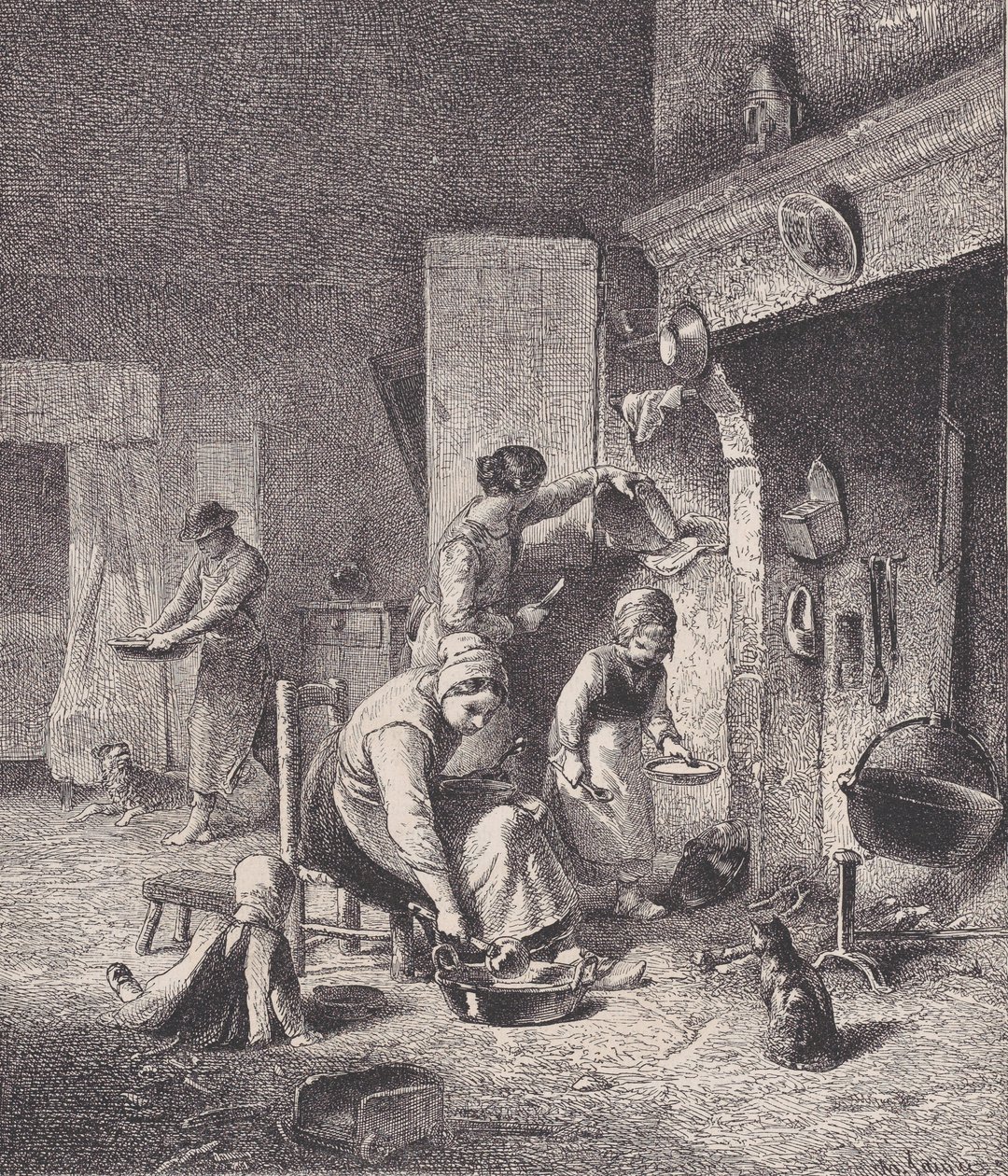 Välling, från Le Magasin Pittoresque, ca. 1852. av Charles Emile Jacque