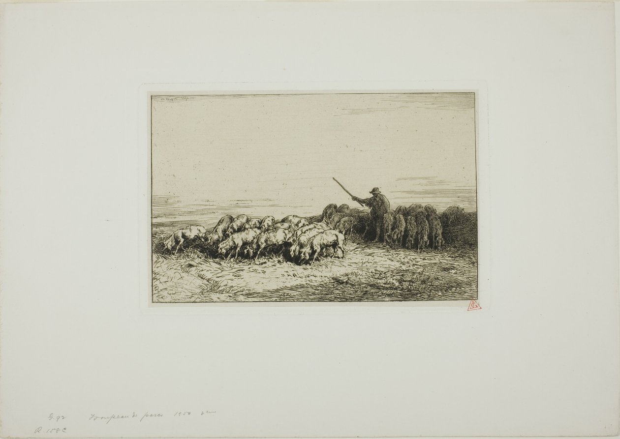 Grisflock av Charles Emile Jacque