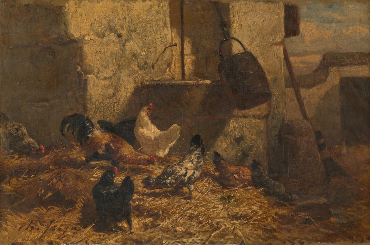 Höns av Charles Emile Jacque