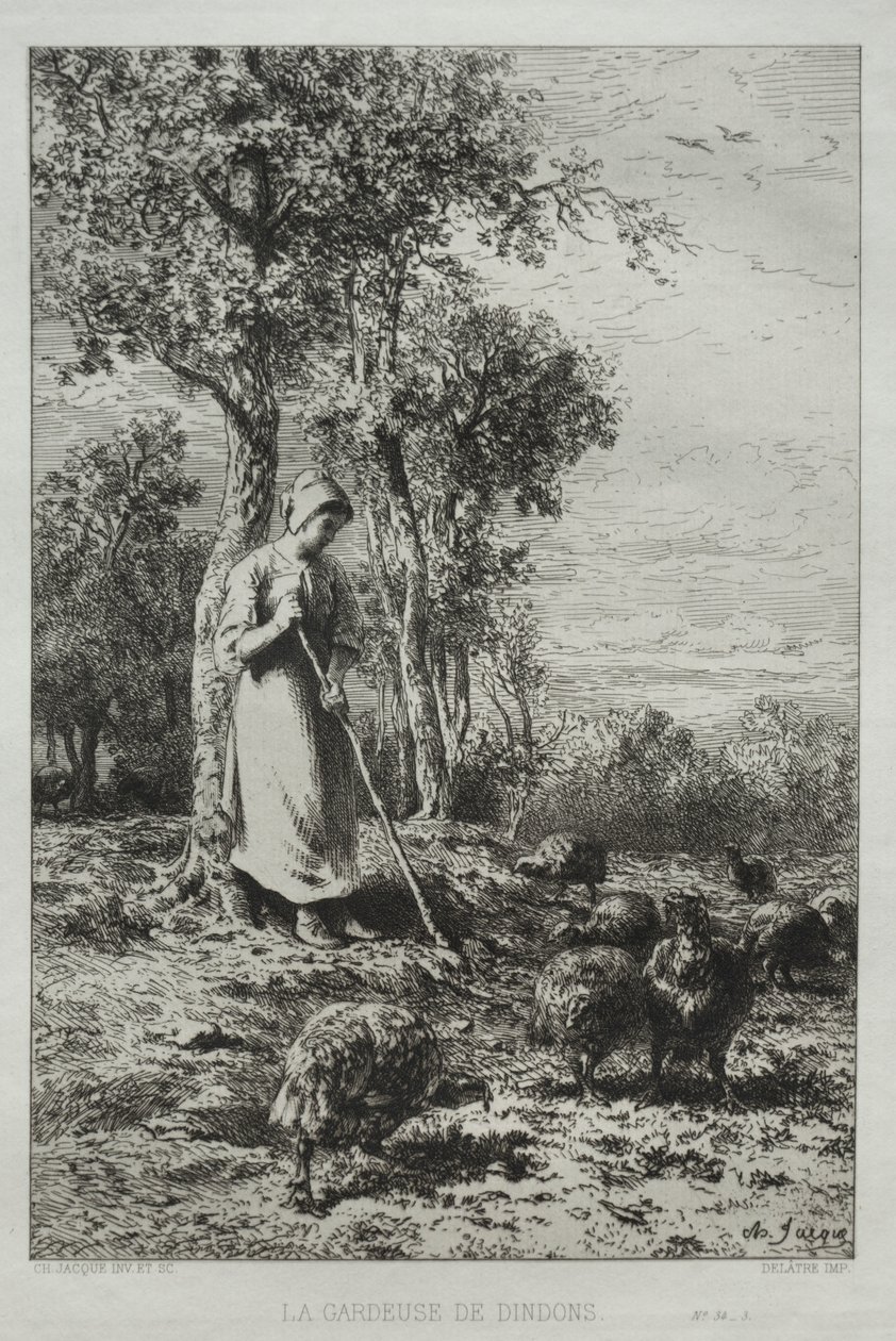 Turkiets väktare. av Charles Emile Jacque
