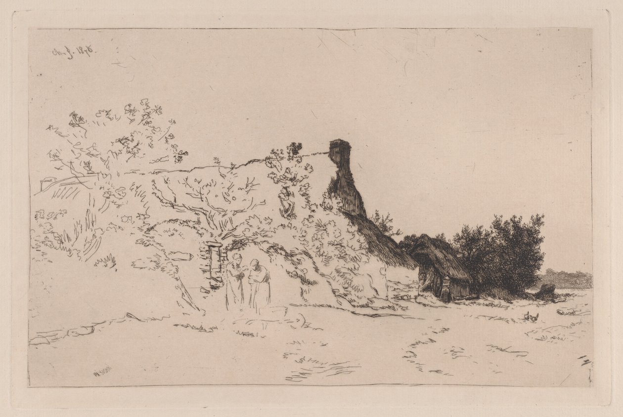 Den stora stugan Kercassier, 1875. av Charles Emile Jacque