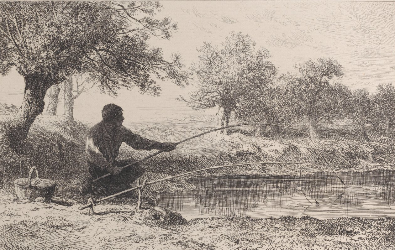 Betsfiske, 1864. av Charles Emile Jacque