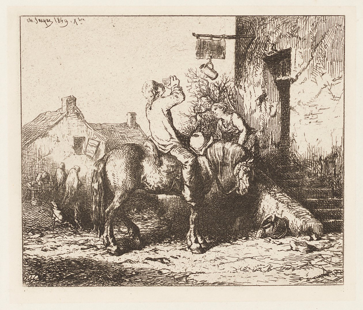 Värdshusdörr av Charles Emile Jacque