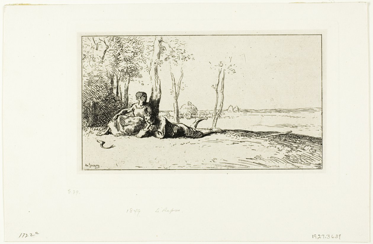 Skördemän i vila av Charles Emile Jacque