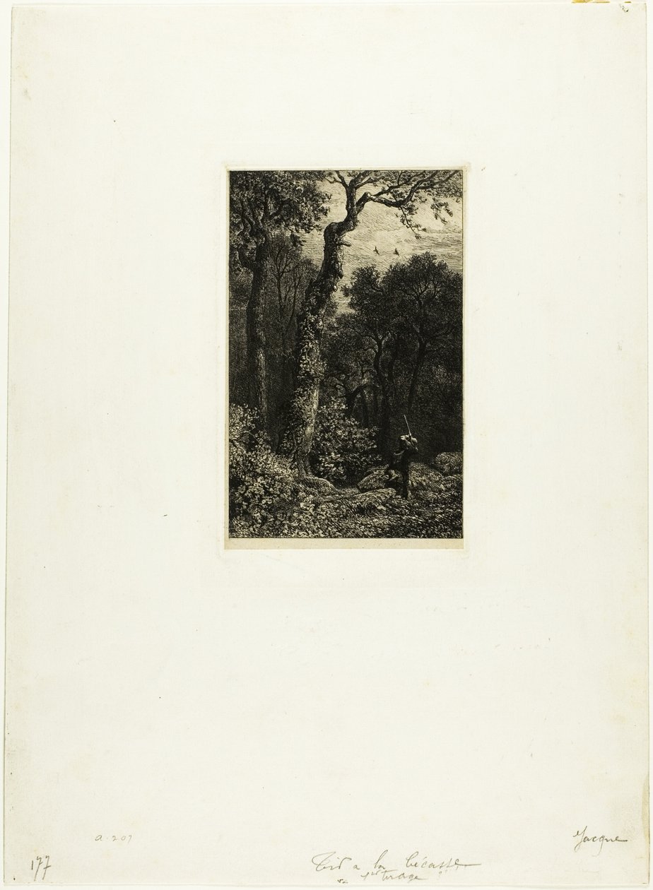 Skjuta Woodcock av Charles Emile Jacque