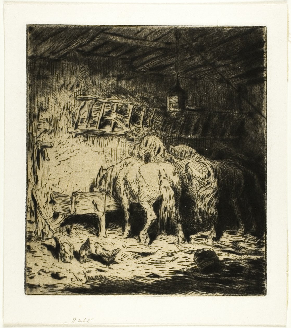 Stabil av Charles Emile Jacque
