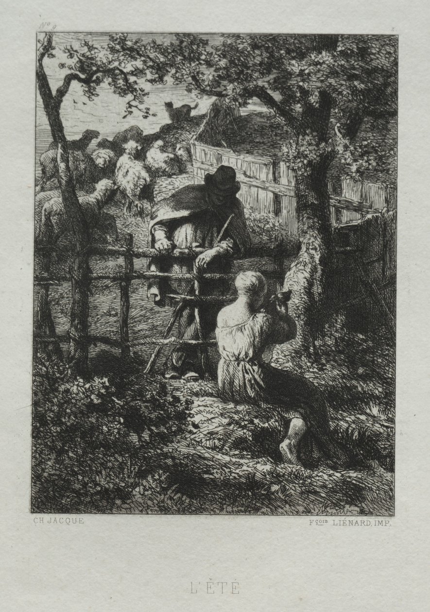 Sommardag. av Charles Emile Jacque