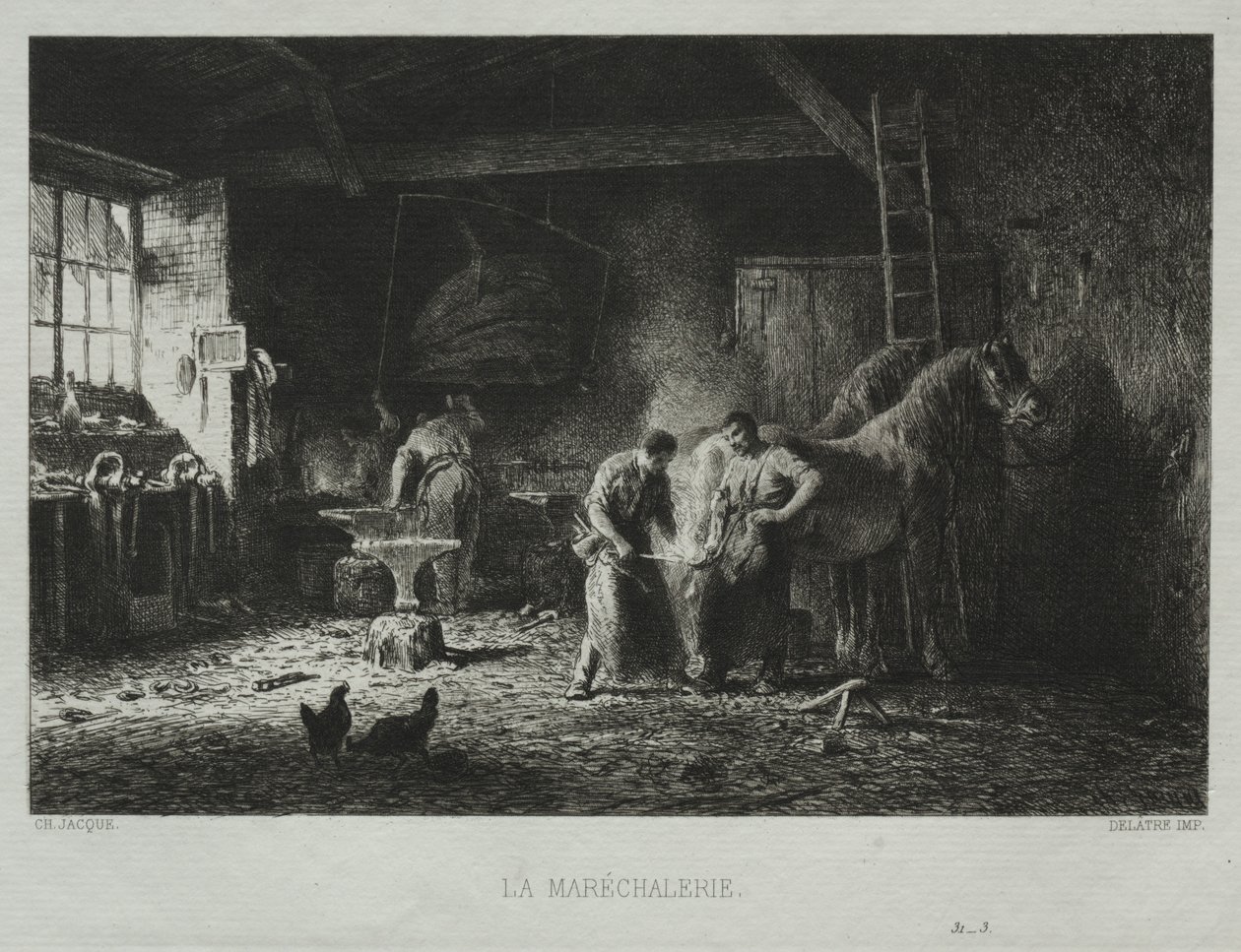 Smeden. av Charles Emile Jacque
