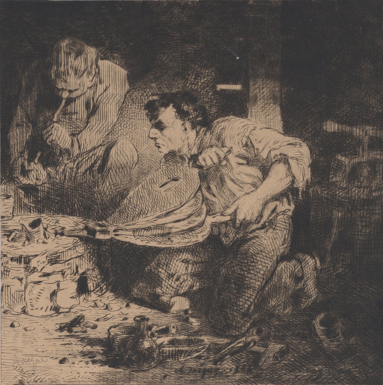 Förfalskarna, 1843. av Charles Emile Jacque