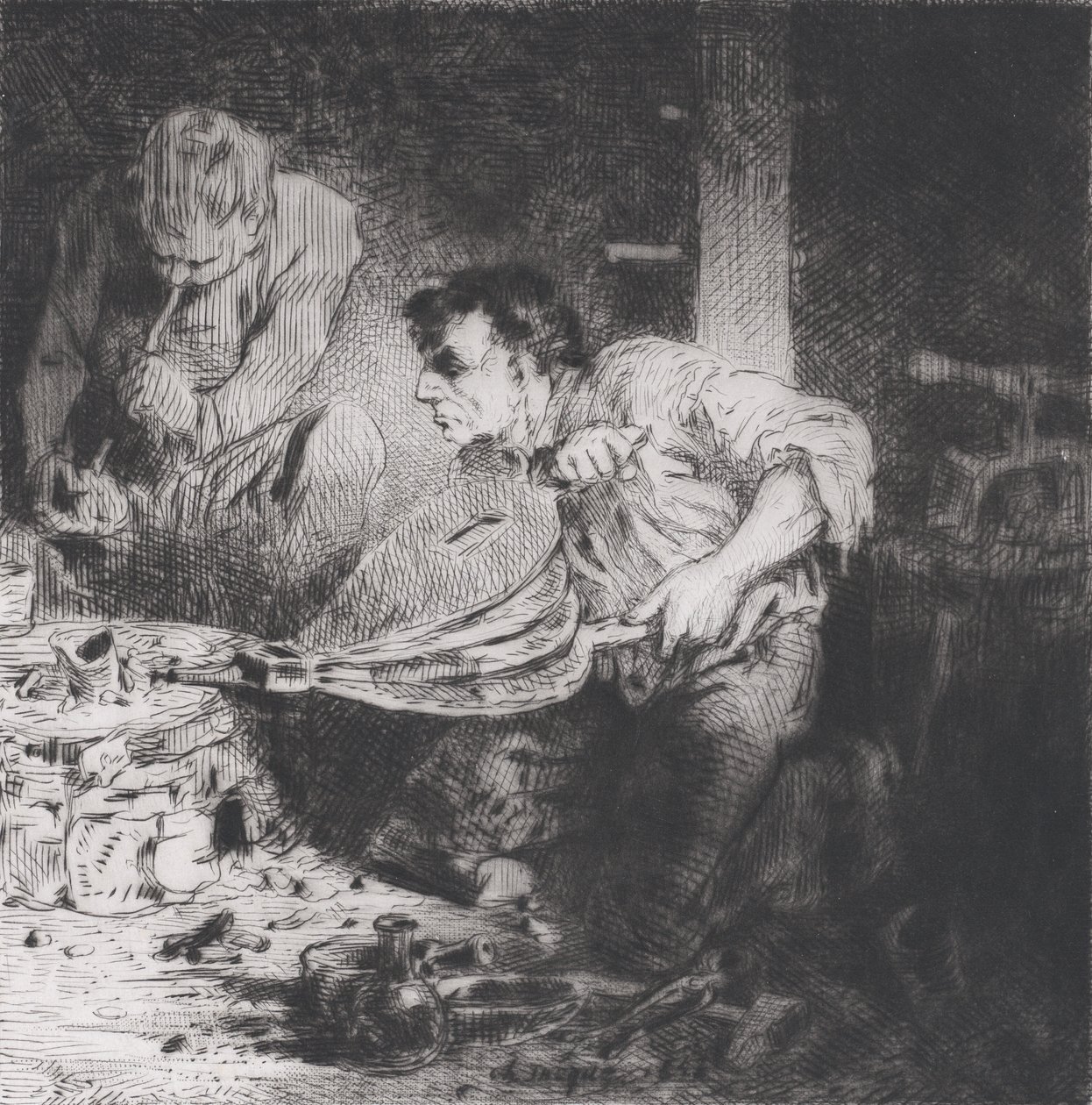 Förfalskarna, 1843. av Charles Emile Jacque