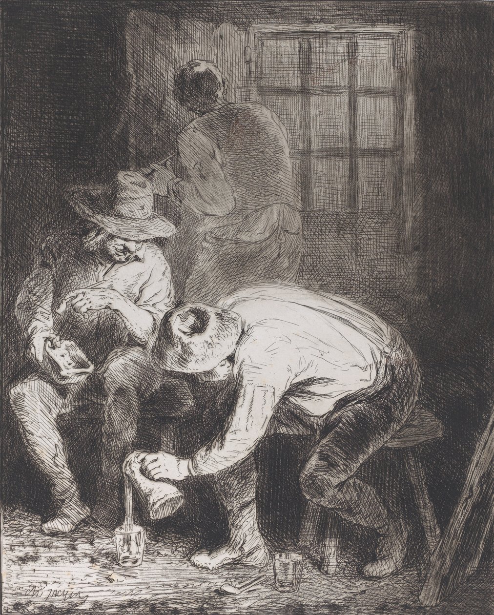 Det goda sällskapet, 1846. av Charles Emile Jacque