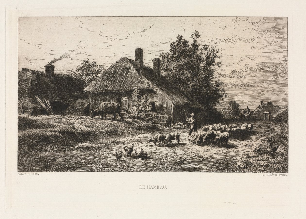 Hamleten. av Charles Emile Jacque