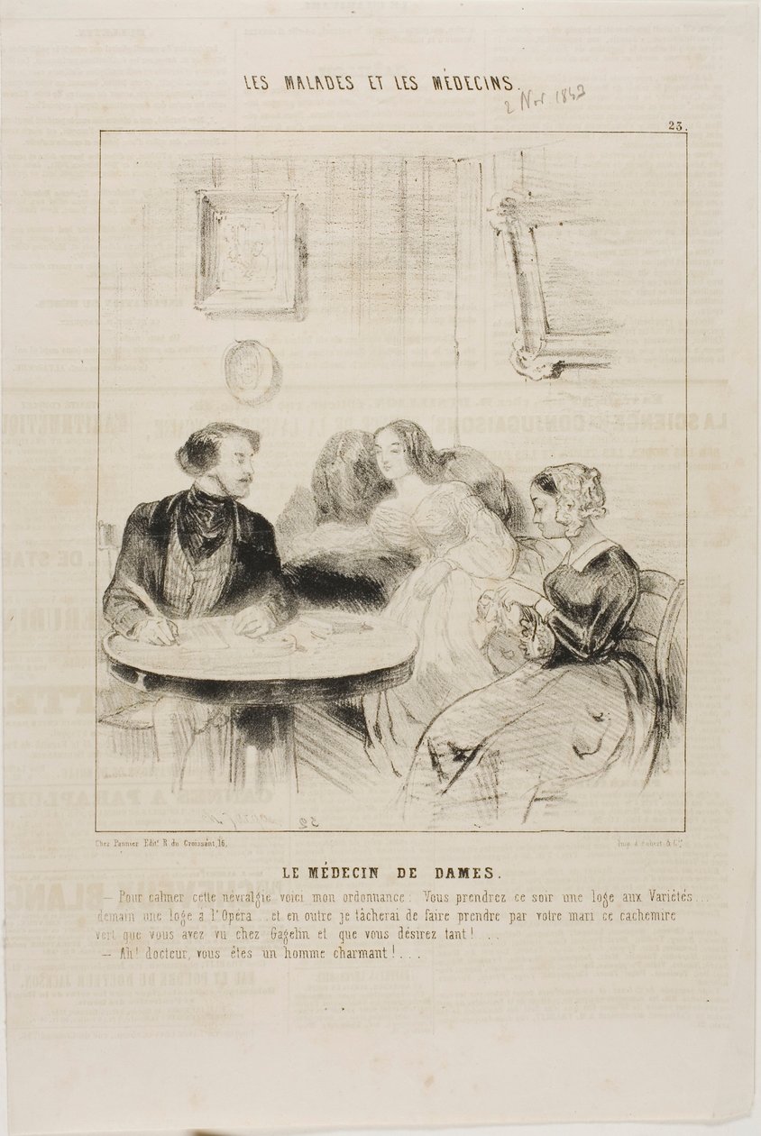Damernas doktor (plåt 23) av Charles Emile Jacque