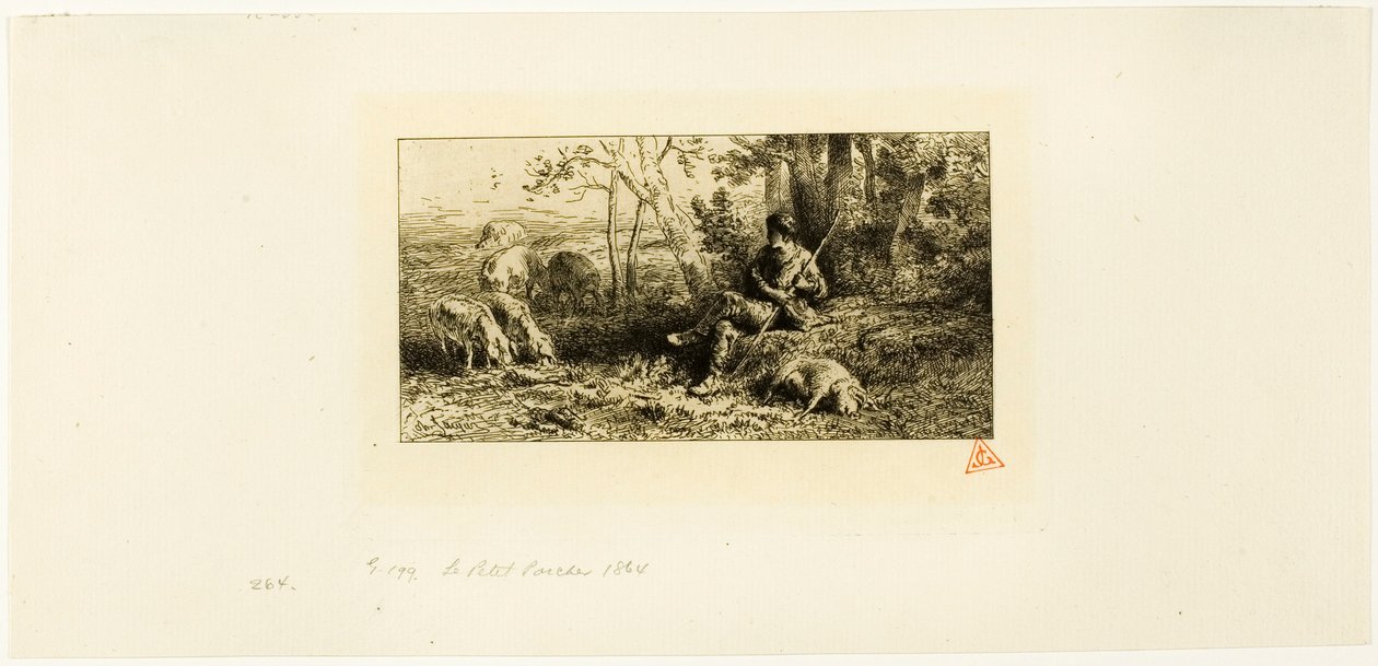 Den lilla grisskötaren av Charles Emile Jacque