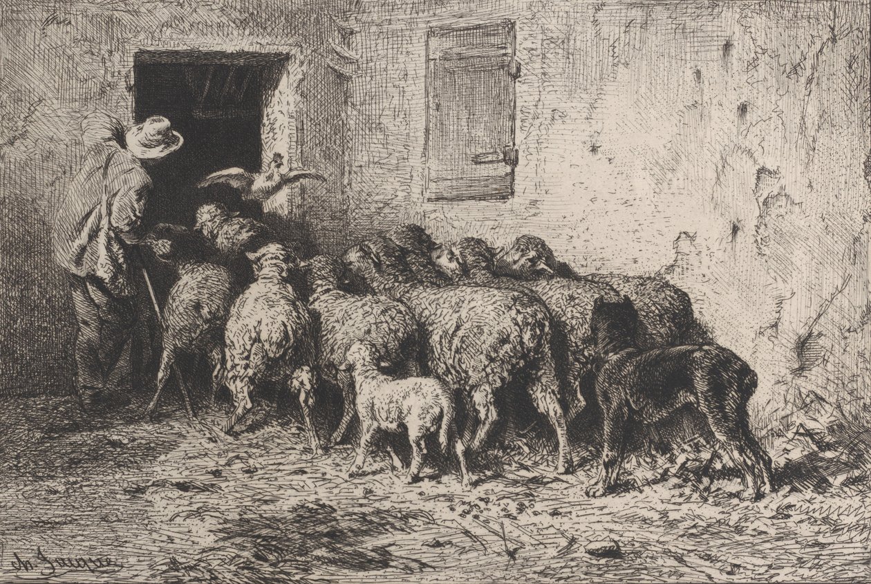 Återkomsten, 1864. av Charles Emile Jacque