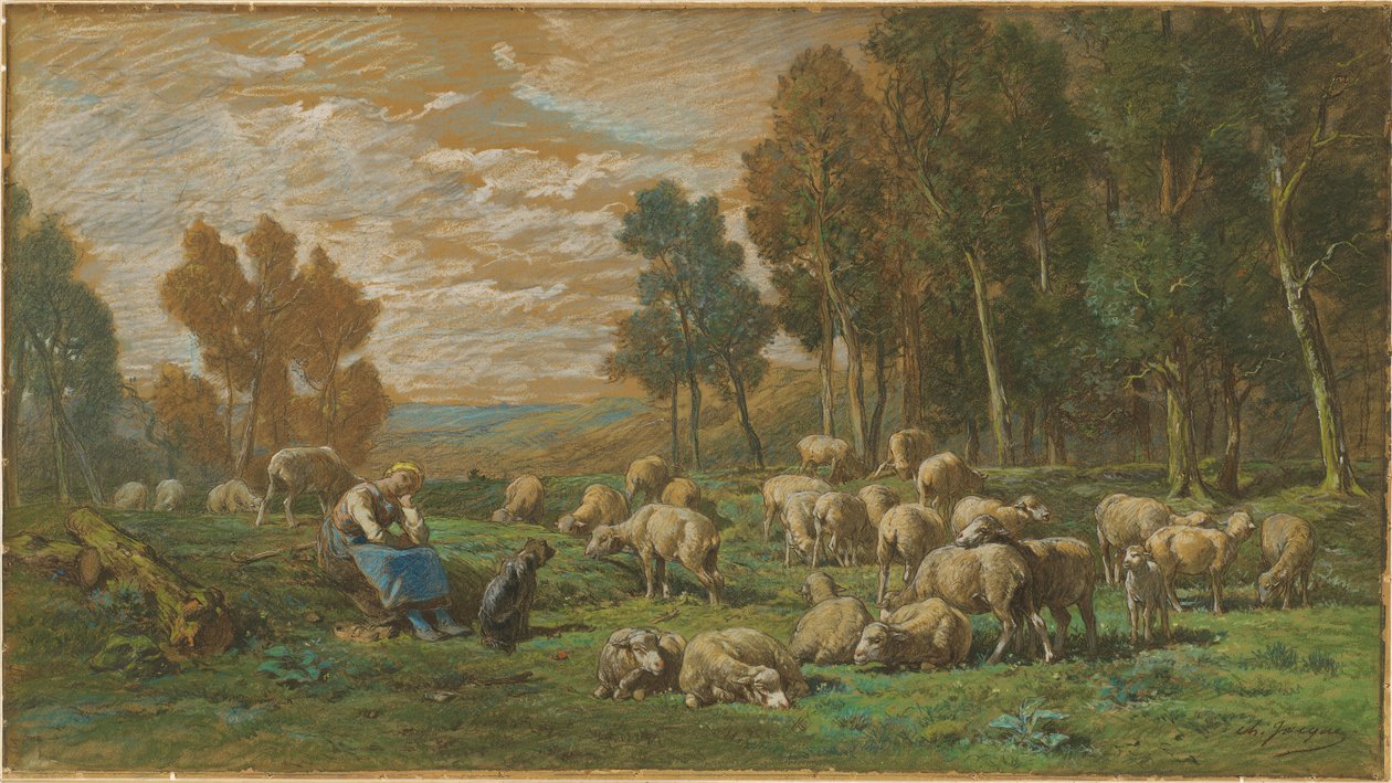 Herdinnan av Charles Emile Jacque