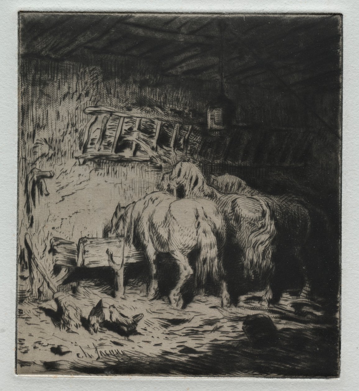 Stallet av Charles Emile Jacque
