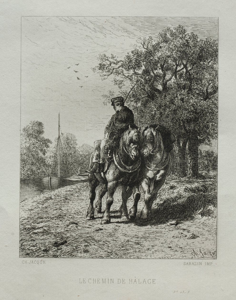 Bogservägen. av Charles Emile Jacque