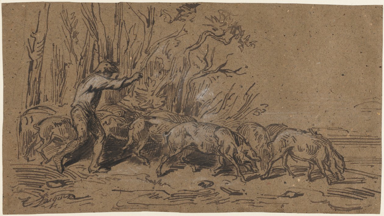 Tryffelsamlarna av Charles Emile Jacque