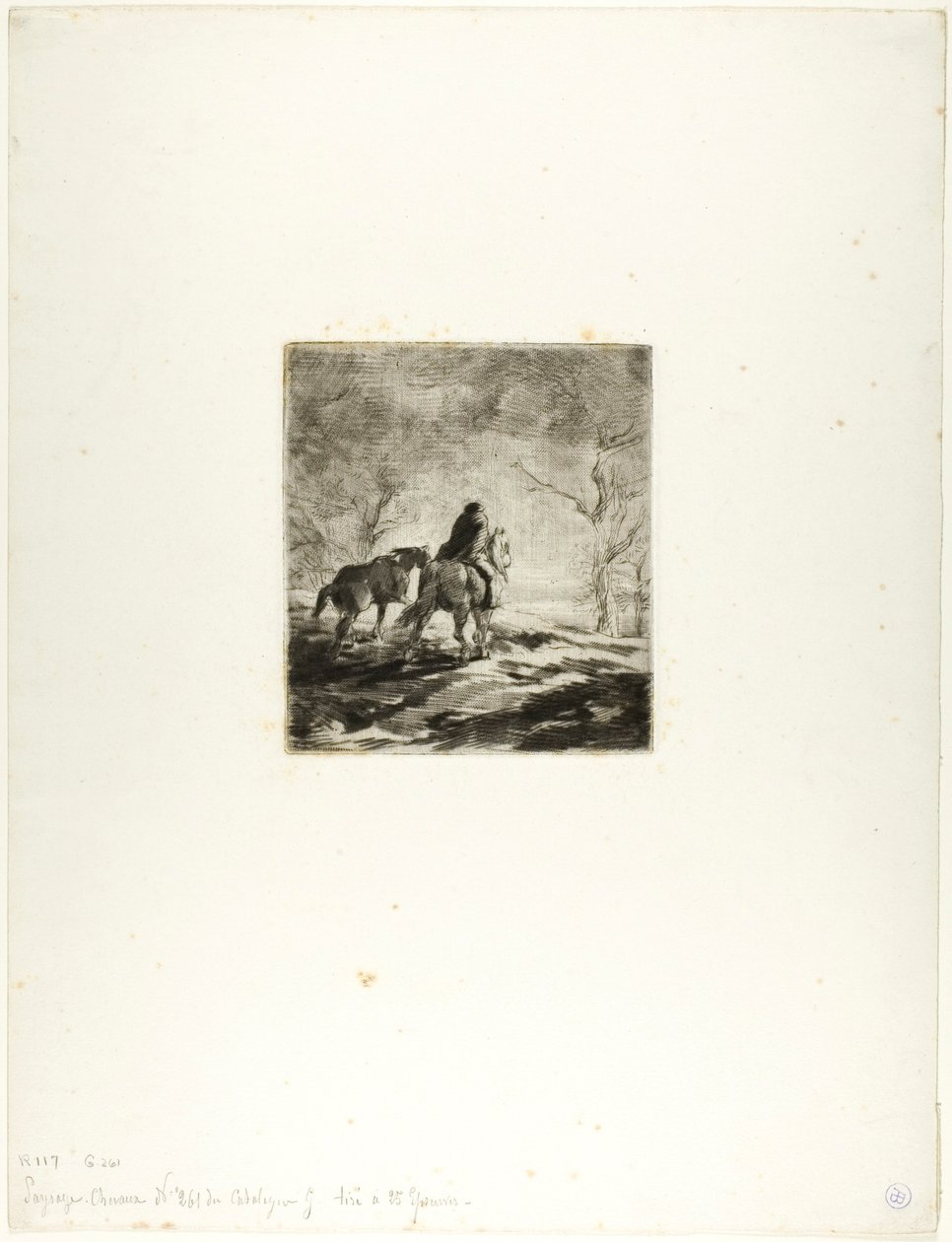 Resenär till häst av Charles Emile Jacque