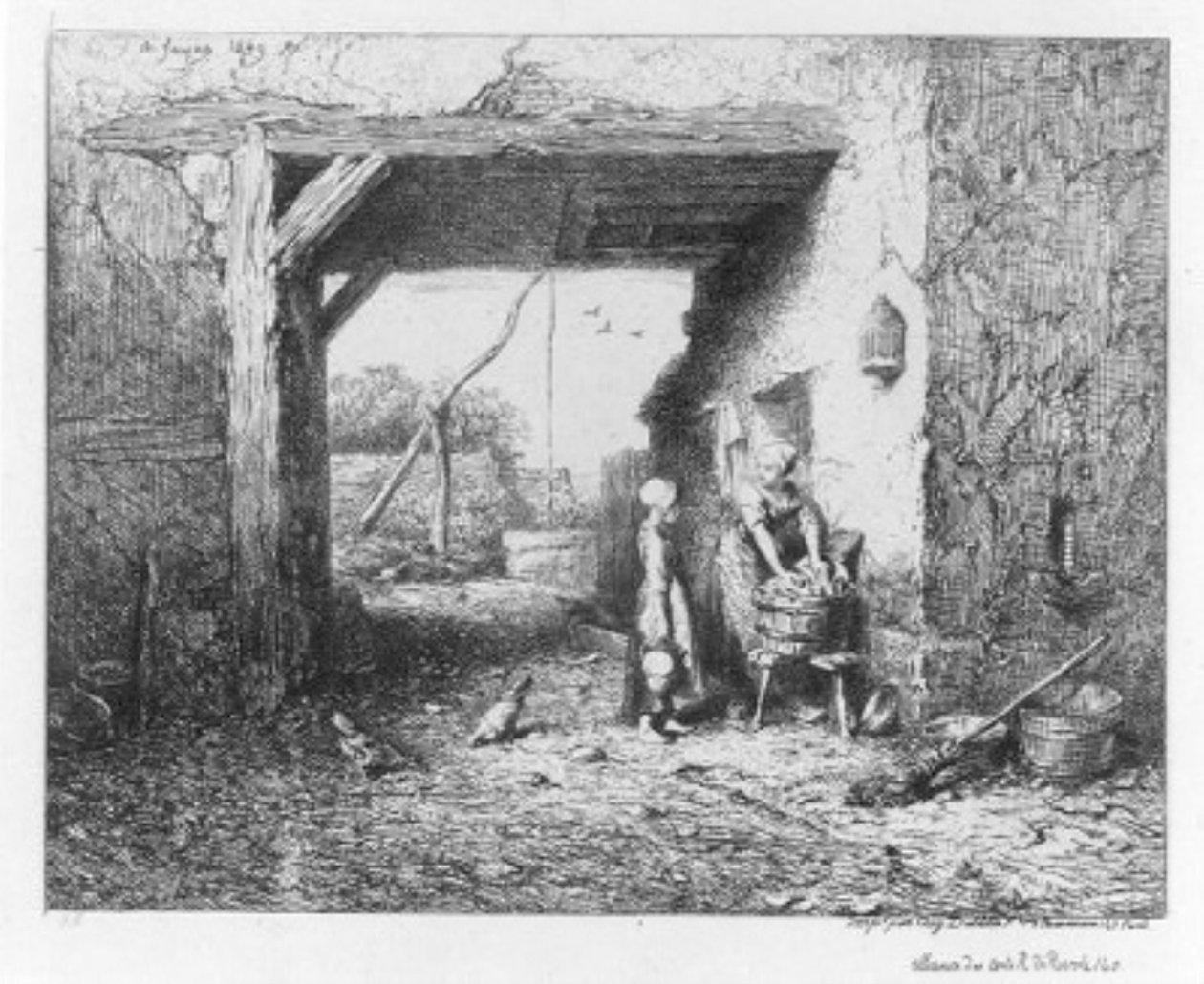 "Wasdag" av Charles Emile Jacque