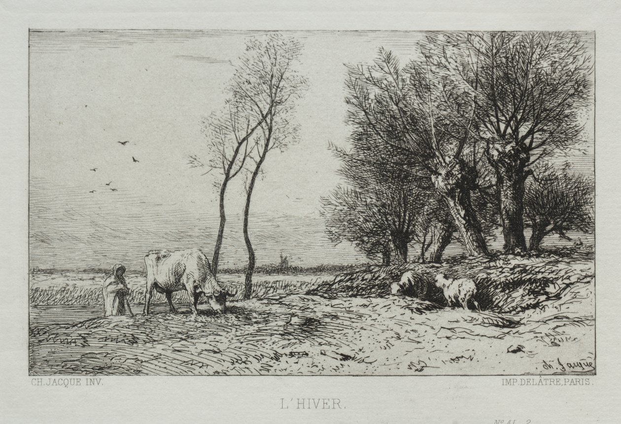 Vinter av Charles Emile Jacque