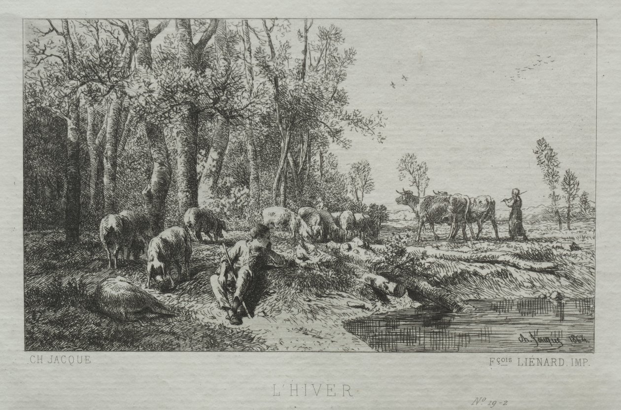 Vinter av Charles Emile Jacque