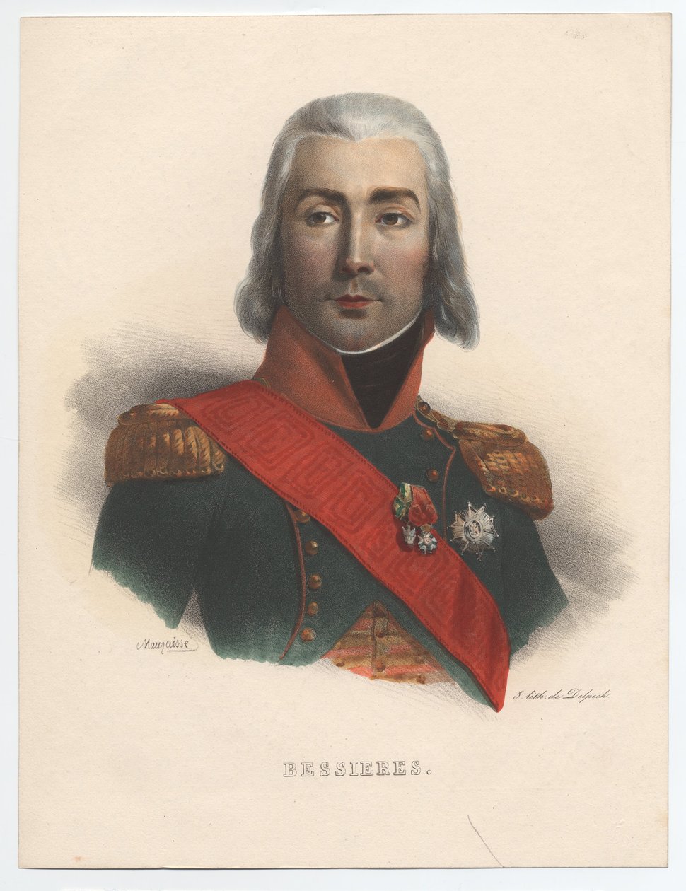 Porträtt av Jean-Baptiste Bessieres 1768-1813, marskalk av Frankrike, 1835 av Charles Emile Mauraisse
