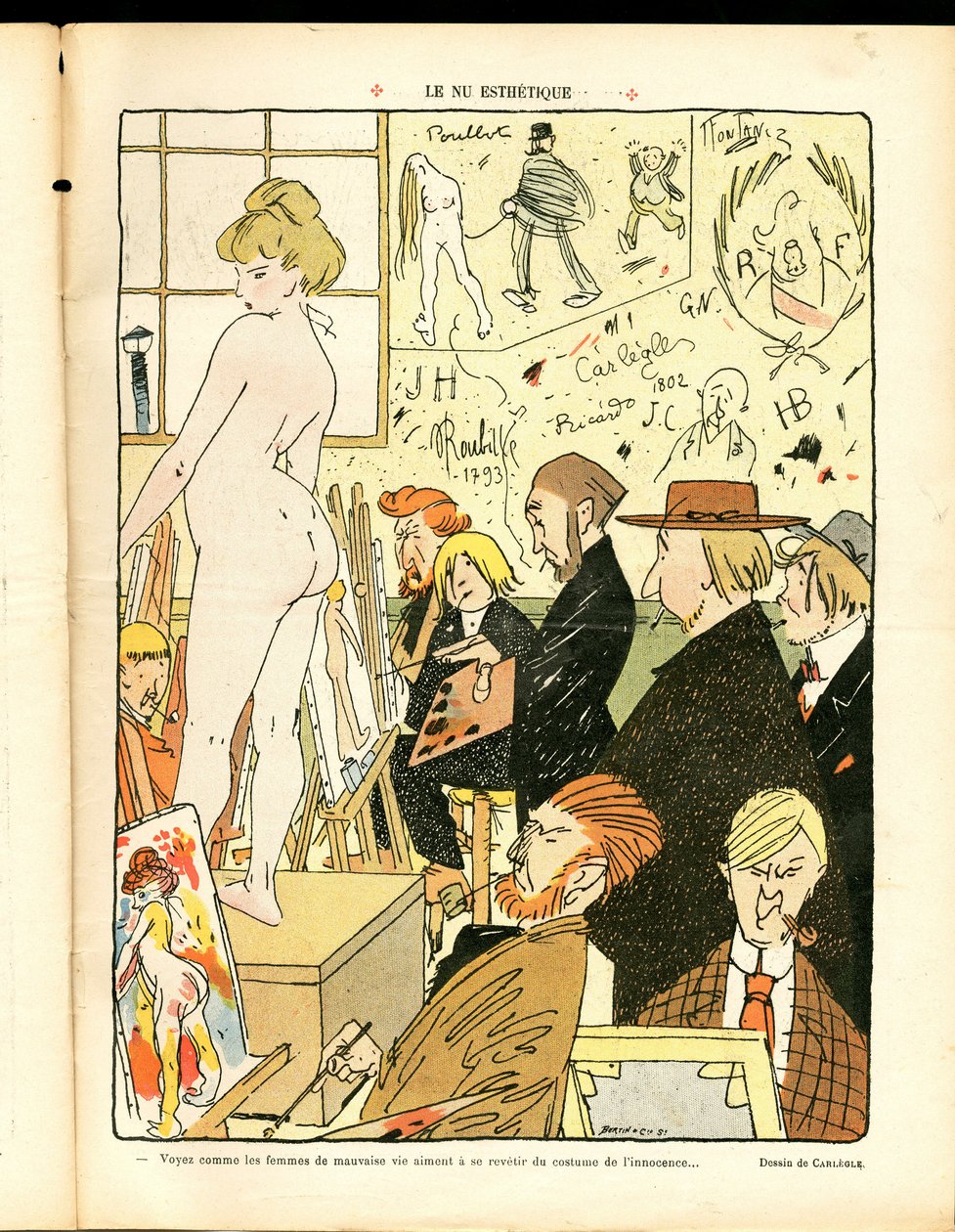 Den estetiska naken (illustration) av Charles Emile called Carlegle Egli