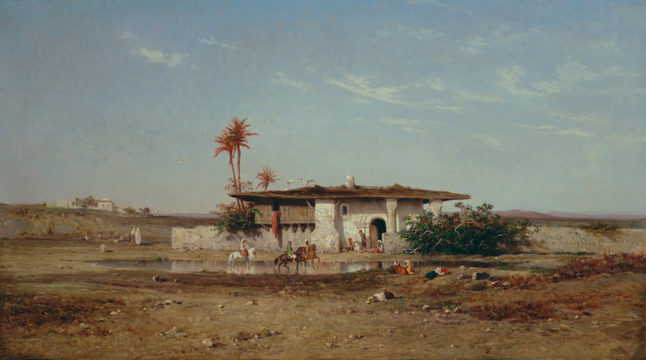 Nordafrikanskt landskap, 1857 av Charles Émile de Tournemine