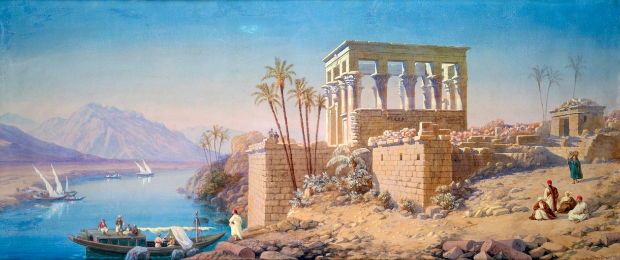 Philae, Egypten, 1863 av Charles Émile de Tournemine