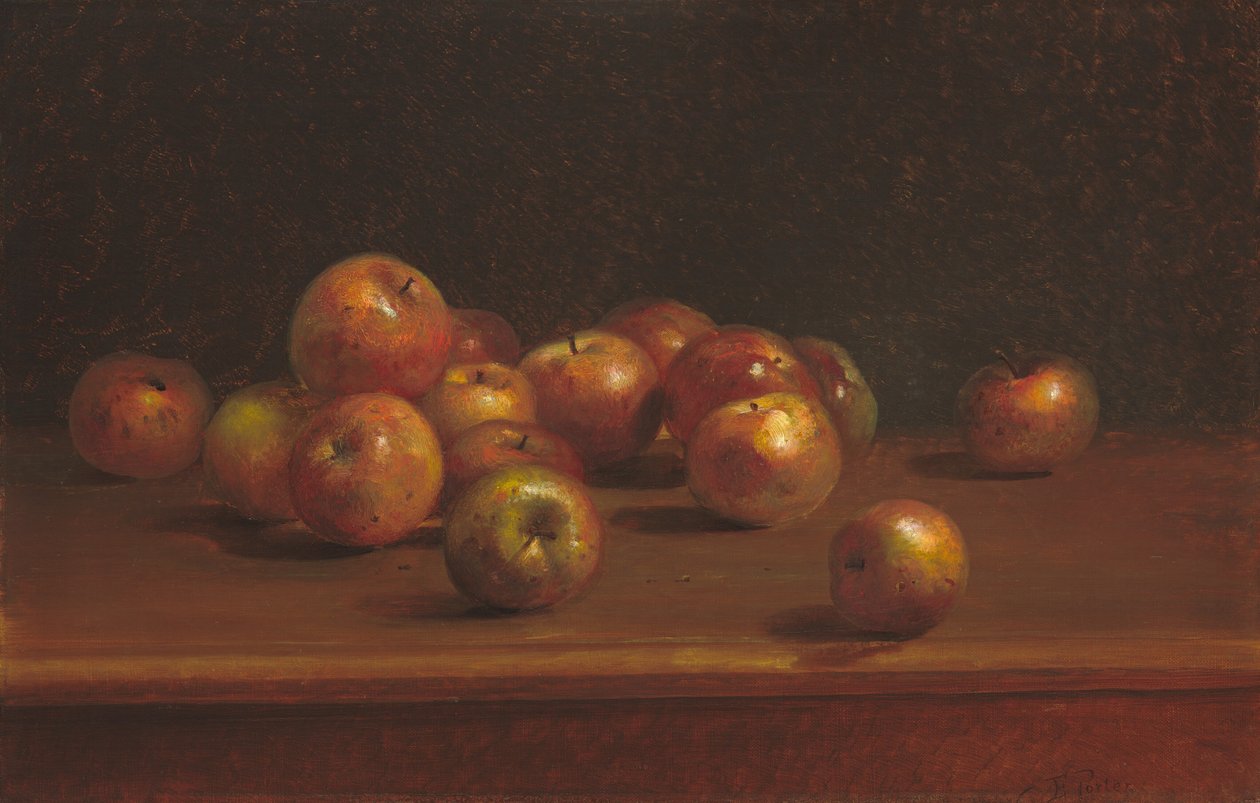 Stilleben med äpplen, 1886. av Charles Ethan Porter