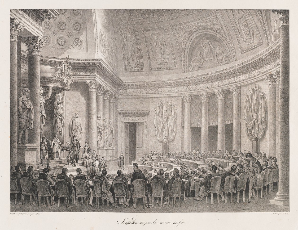 Napoleon accepterar järnkorset, tidigt 19:e århundrade av Charles Etienne Pierre Motte