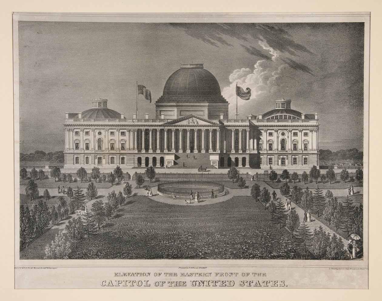 Höjd av den östra punkten av Capitol of the United States (Washington, D.C.) av Charles Fenderich