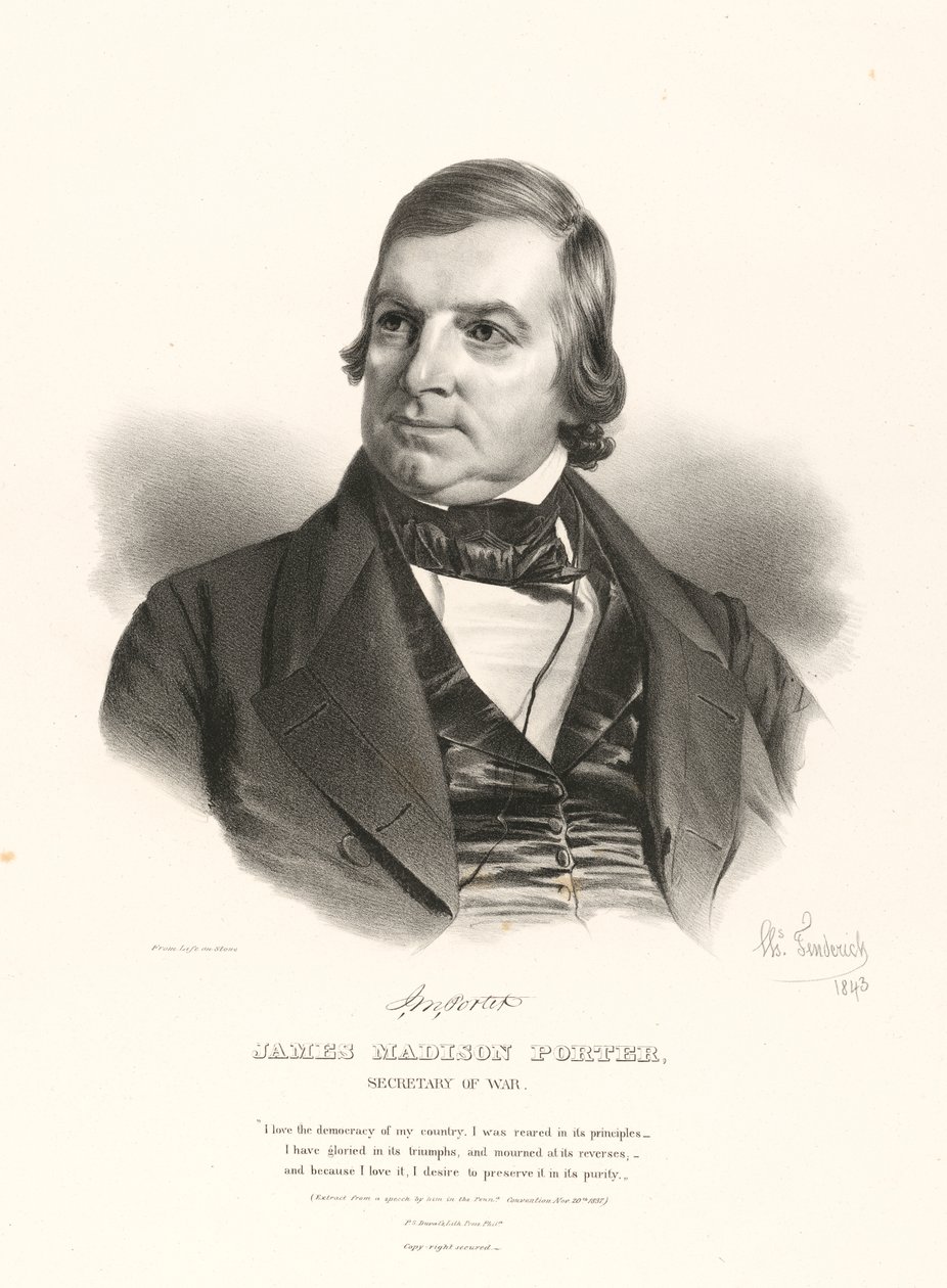 James Madison Porter av Charles Fenderich