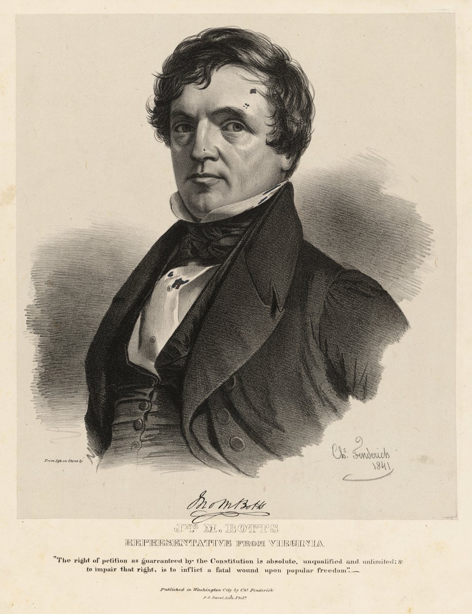 John Minor Botts av Charles Fenderich