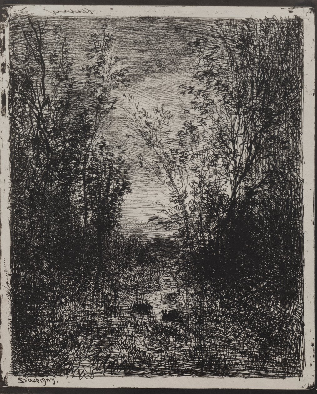 En ström i en glänta av Charles Francois Daubigny