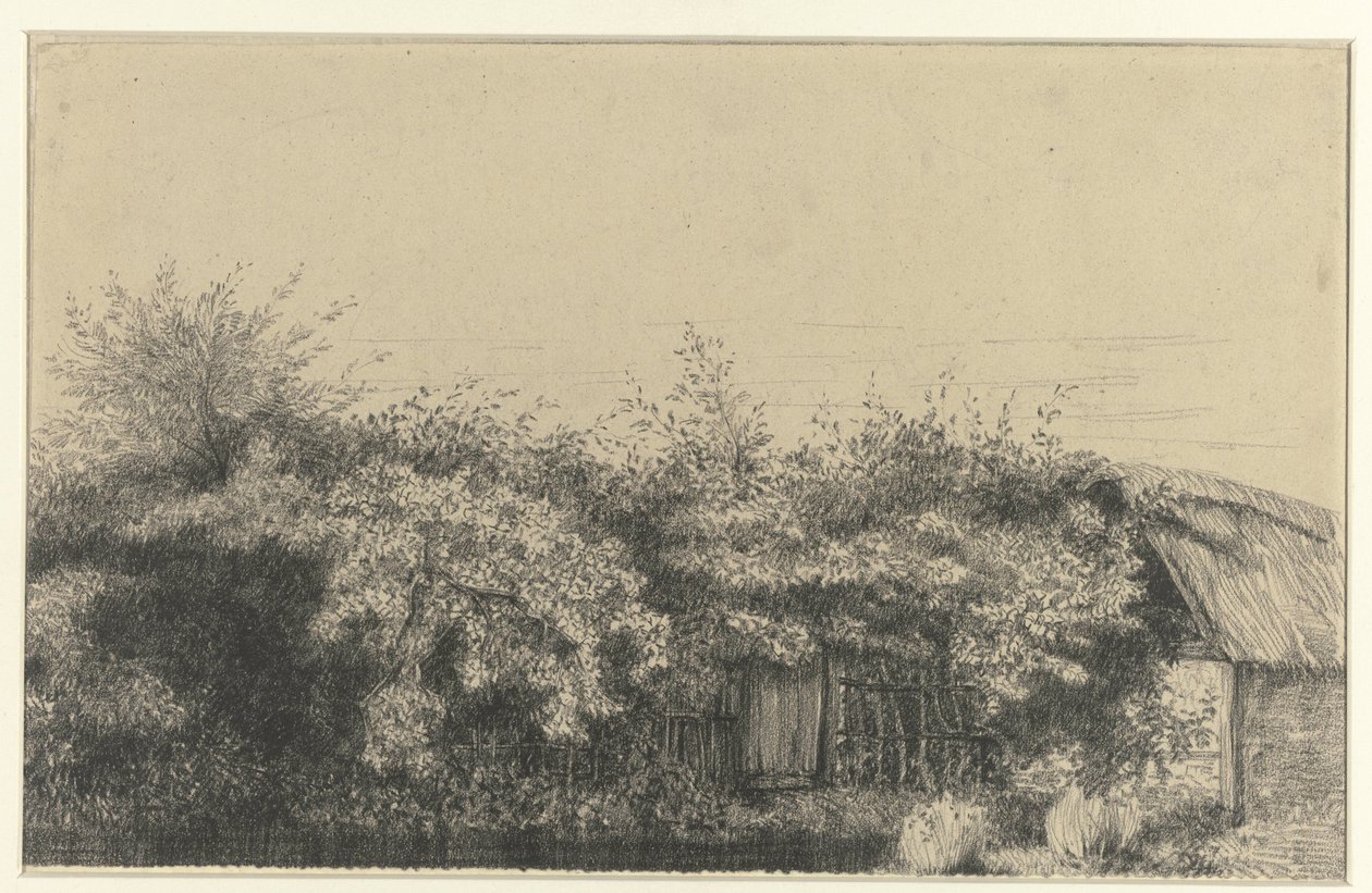Övervuxen bondgård, Normandie av Charles Francois Daubigny