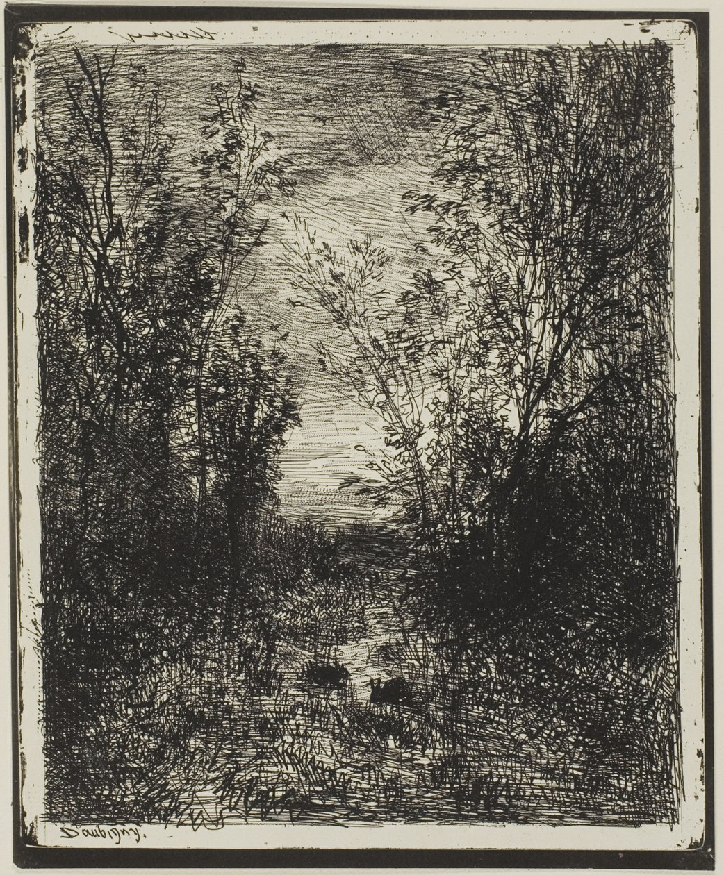Bäck i gläntan av Charles Francois Daubigny