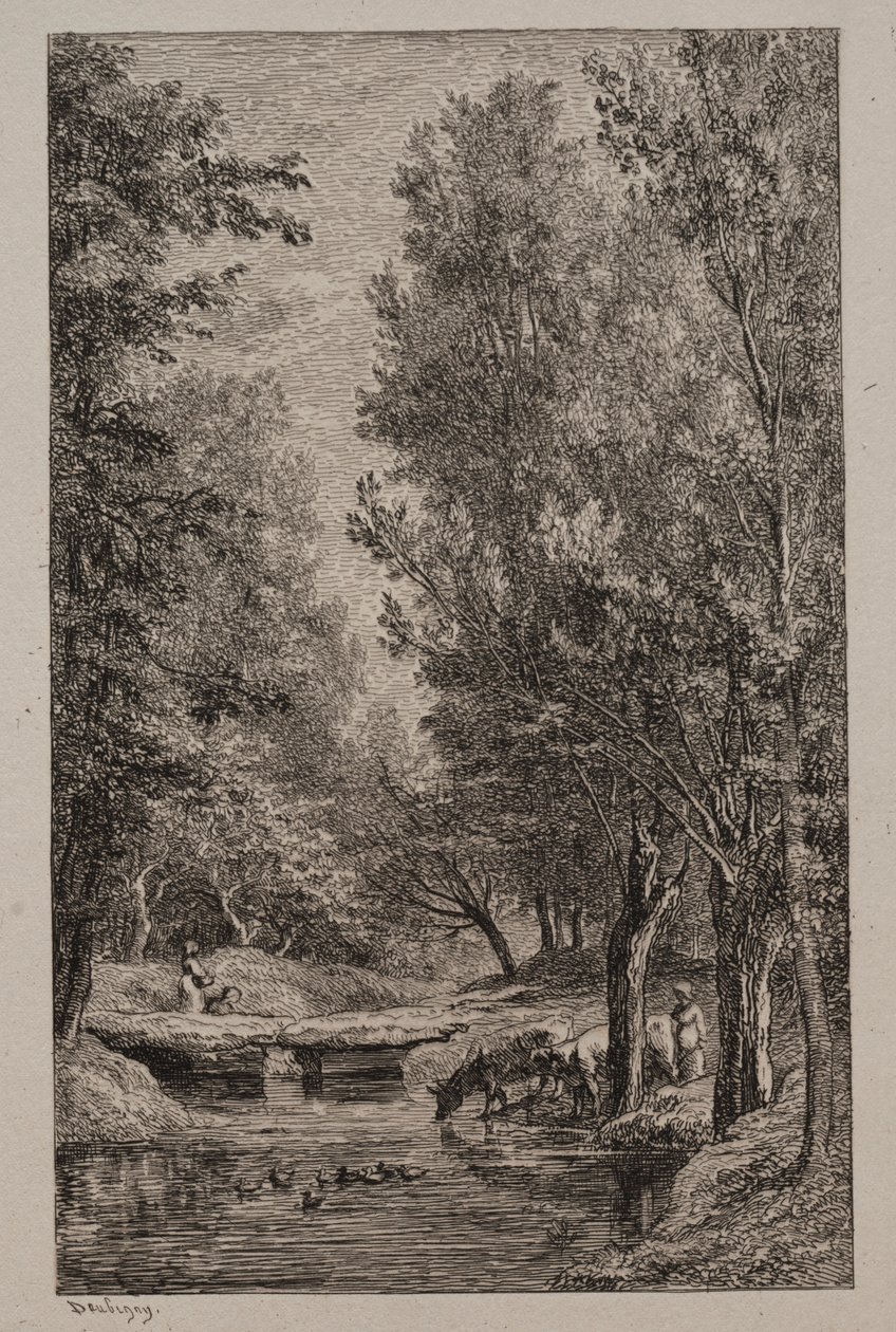Bäck i Val Mondois, ca. 1862. av Charles Francois Daubigny